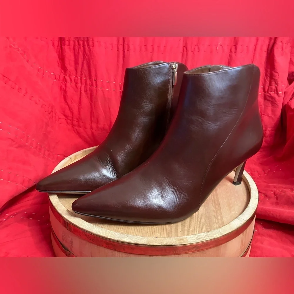 EUC Naturalizer Women's Capuccino 27 Edit Felix Ankle Bootie Pointed Toe SZ 12M